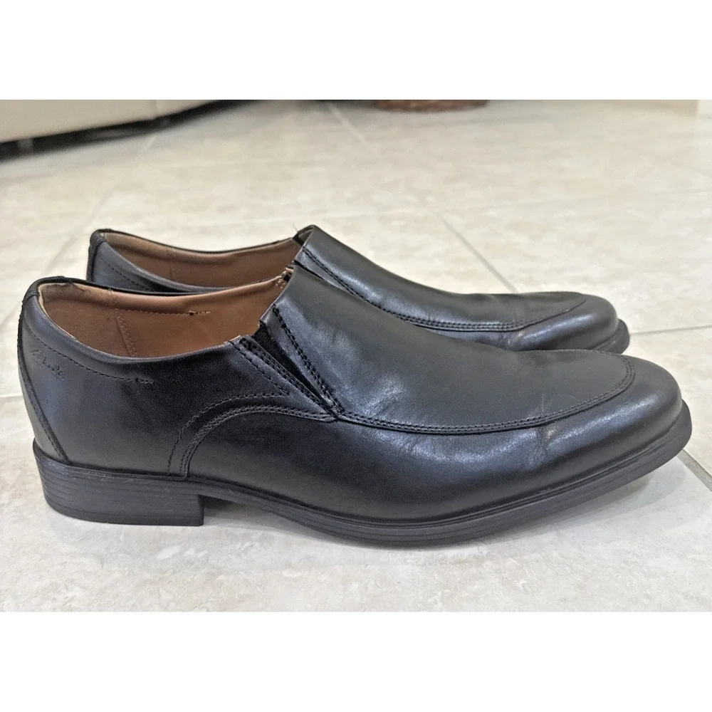 Clark Collection Men's 12 M Black Whiddon Step‎ Loafers Shoes Career Comfort